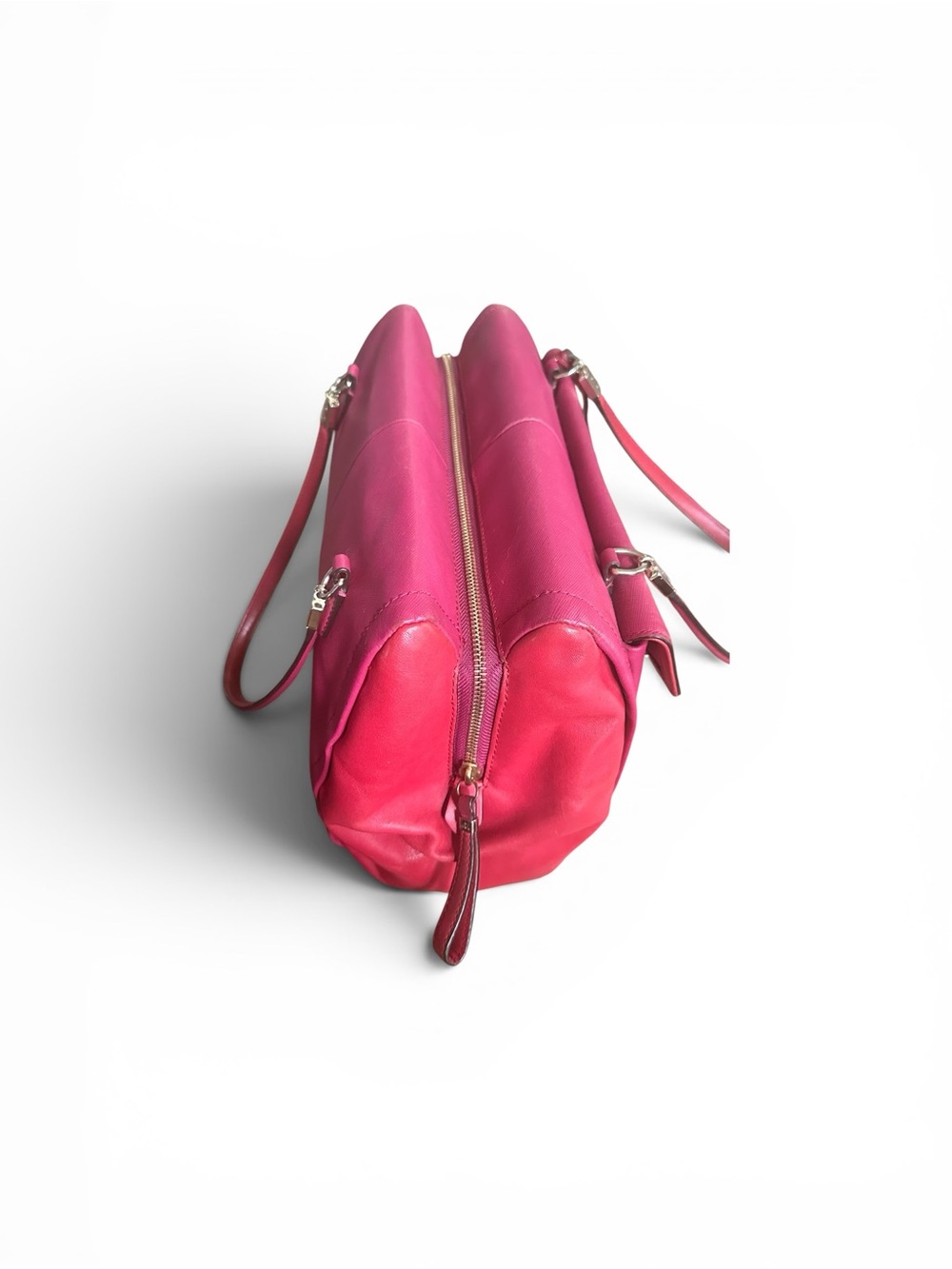 Coach Pink Saffiano Leather Satchel Barbiecore Y2K Shoulder Bag Tote✨ - Picture 5 of 16